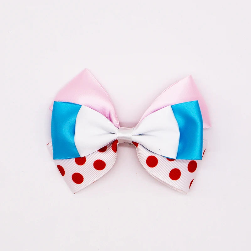 Cartoon Girl Bow Tie Hairpin Fun Pattern TOY Story for Women Girls Festivals Daily Wear Cute Children's Hair Accessories