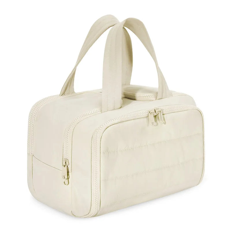 Large capacity waterproof makeup and toiletries handbag for women's travel bathroom shower and makeup storage bag