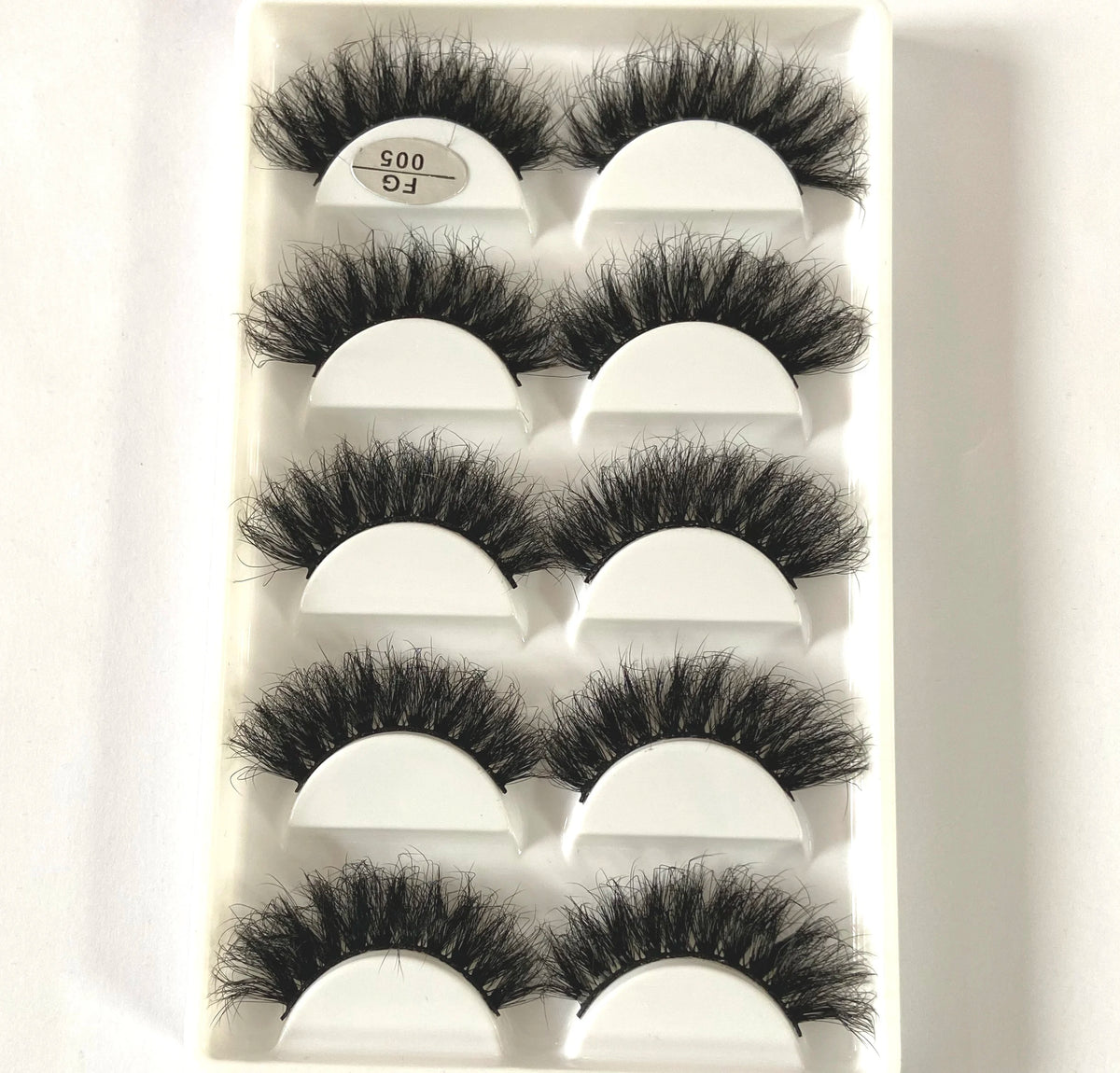 HBZGTLAD 5Pairs Handmade Mink Lashes Short False Eyelashes Dense Natural Long Messy Eye Lashes Reusable Stage Makeup Eyelashes