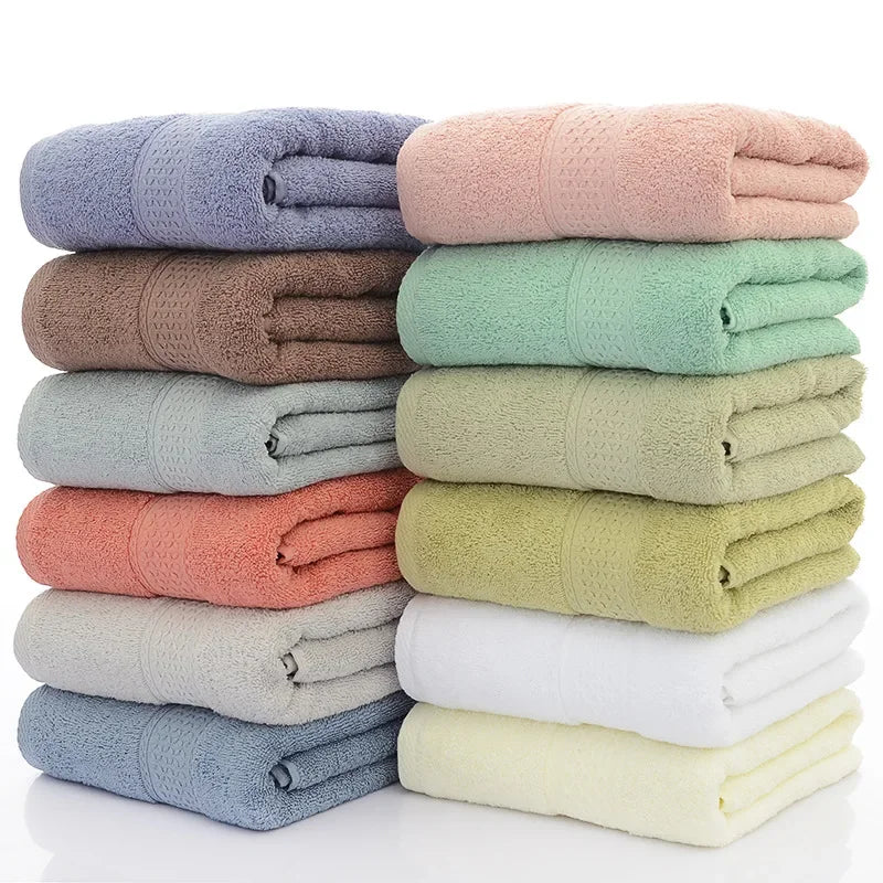 Thicken 100% Cotton Face Towel Absorbent Pure Hand Wash Hair Shower Microfiber Towel Bathroom Family Hotel