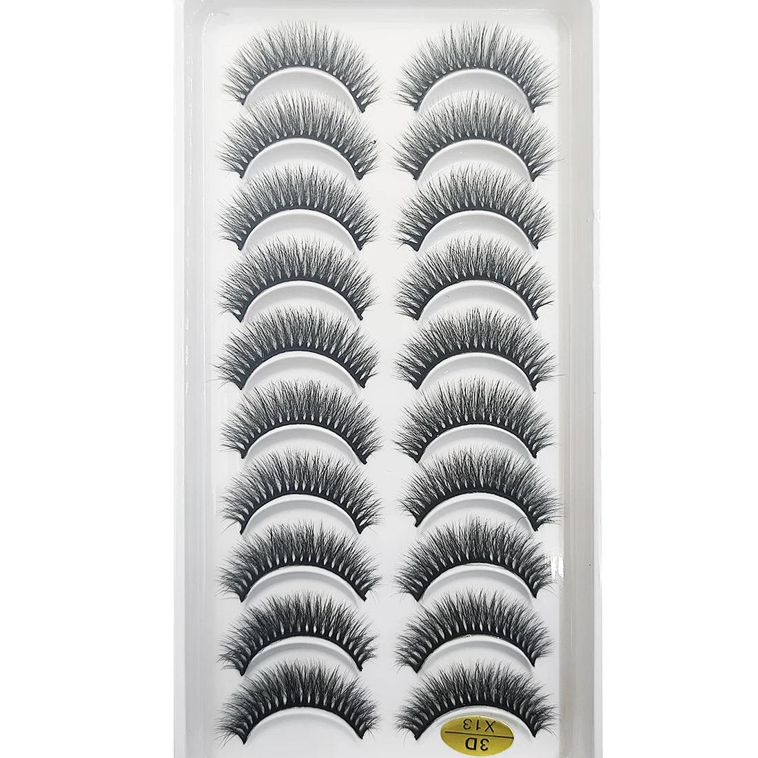 10 Pairs Natural 3d Mink Lashes Soft False Eyelashes Cross Messy Dense Eye Lashes Extension Makeup Faux Cils Cat Mini