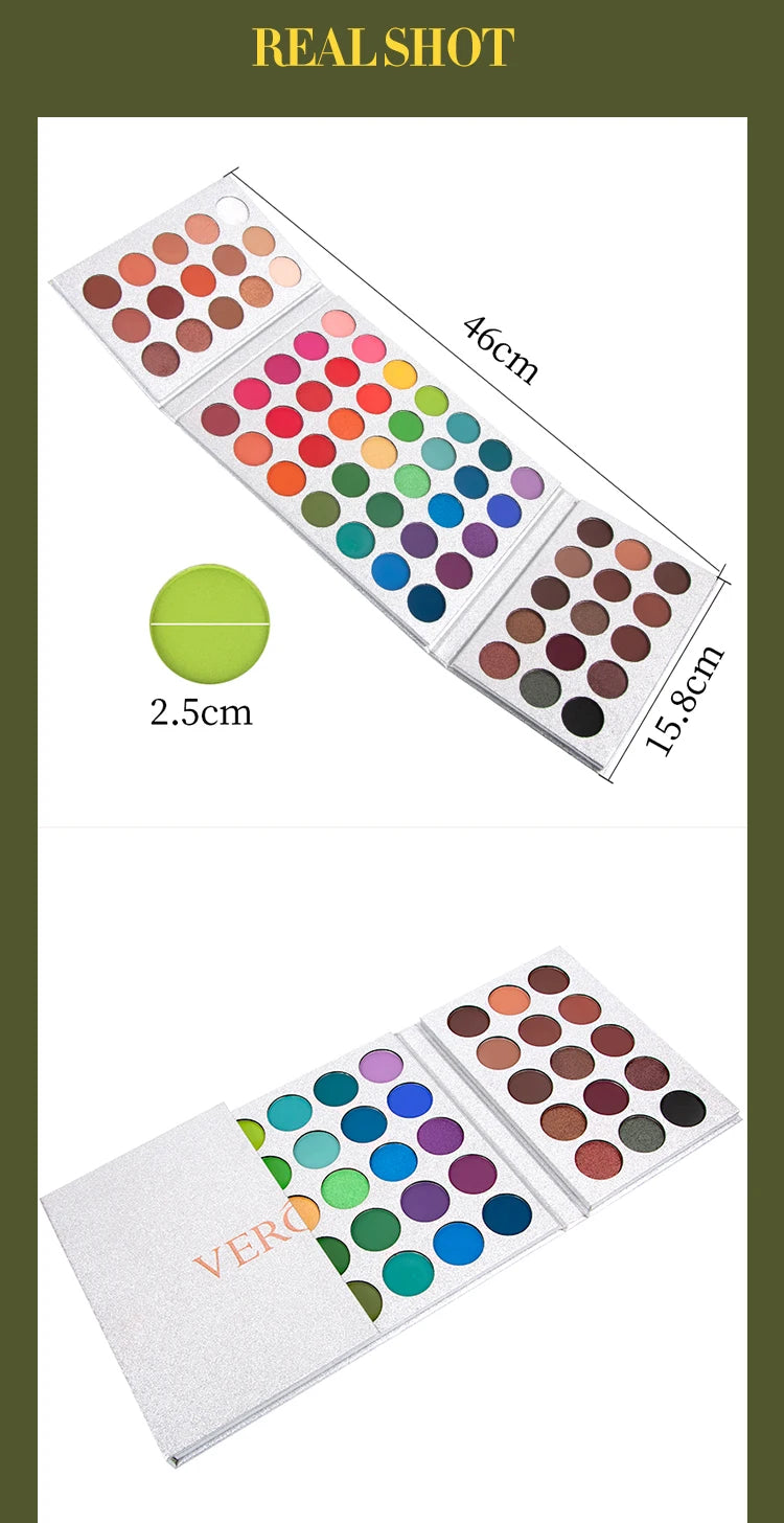 65-Color Eyeshadow Palette Makeup-High Pigmented Eye make up Tool Matte Glitter Finishes for Festival Christmas Cosmetics makeup