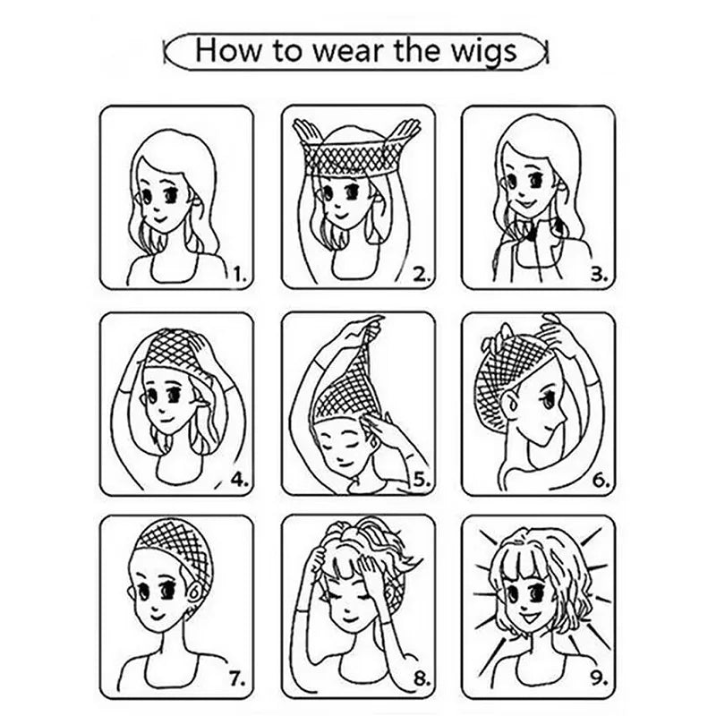 Synthetic Short Straight Bobo Hat Wigs Baseball Cap Adjustable Black Brown Hairpiece for Women