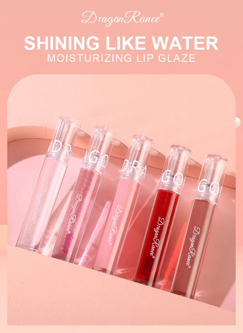 Mirror Water Gloss Lip Glaze Moisturizing Liquid Lipstick Long Lasting Nourishing Glass Lip Gloss Transparent Lip Stain Tint