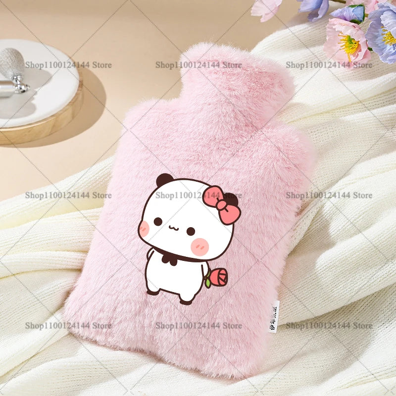1000ml Bubu Dudu Yier Bear Panda Hot Water Bag Removable Winter Water Bottle Cover for Hot Water Can Be Reused Lady Belly Warmer