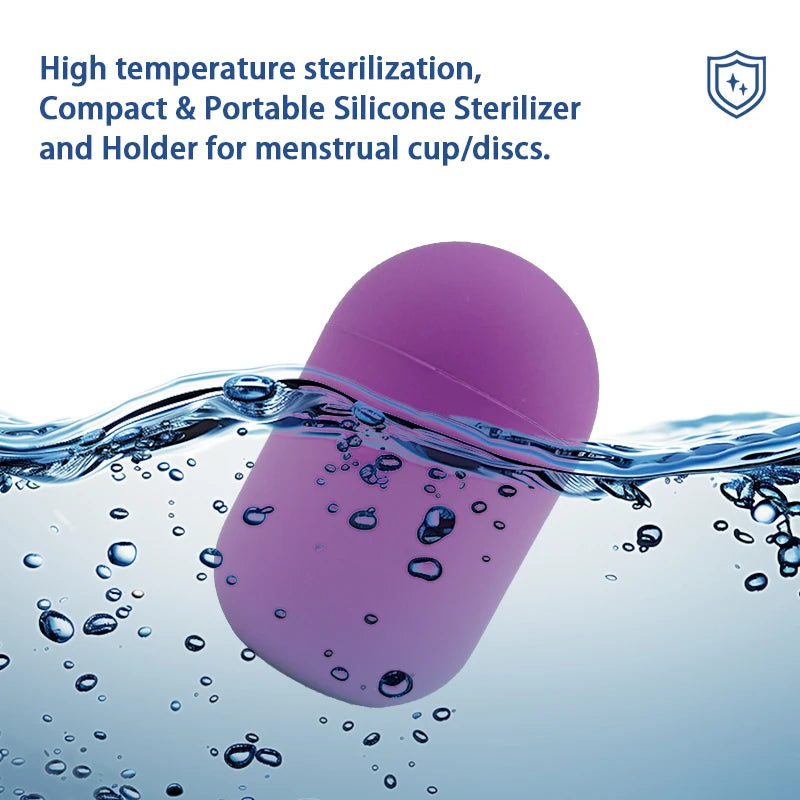 10pcs Silicone Case Sterilizer Bpa-Free Cleaner Container To Clean And Store Menstrual Cups Sterilizer Case