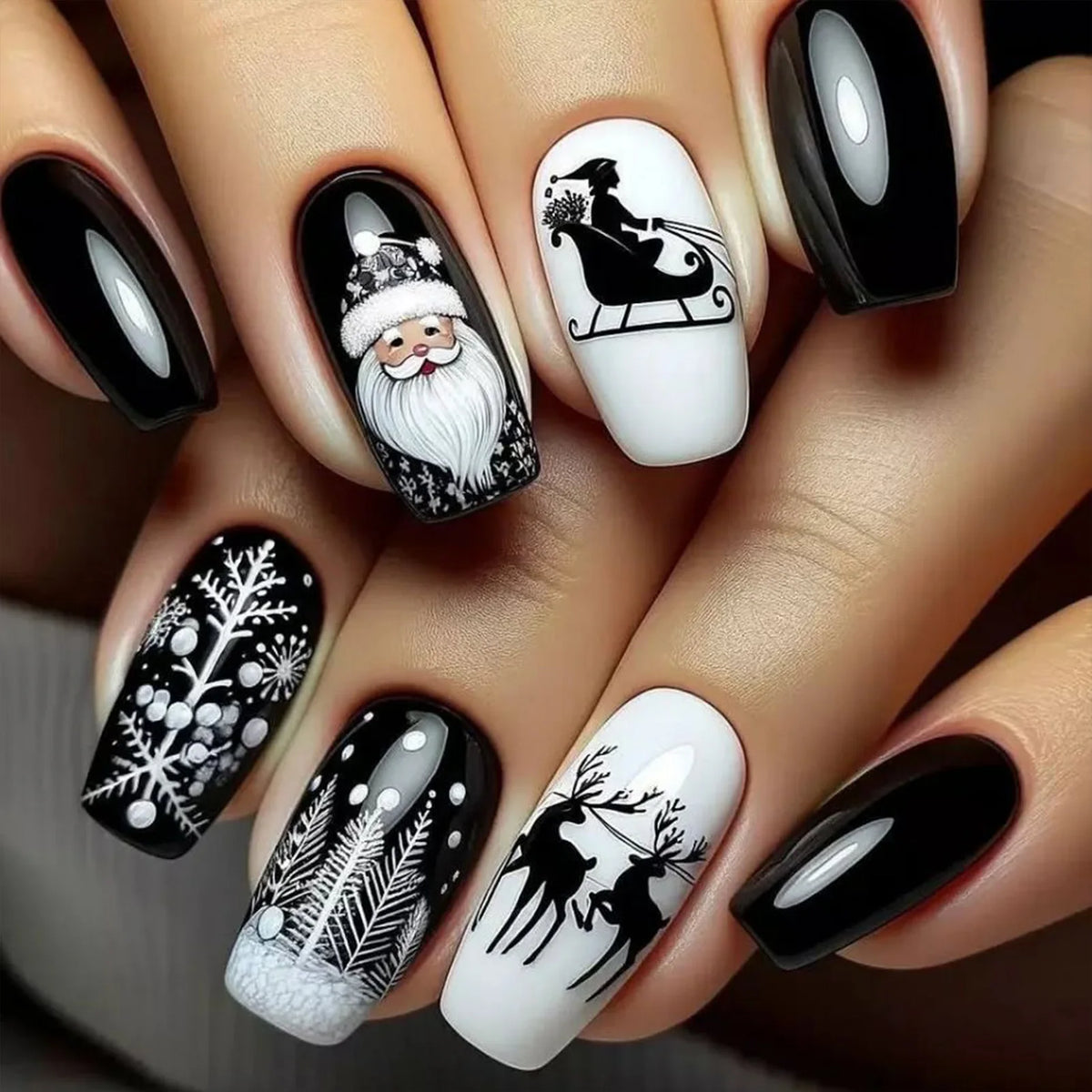 2025 Halloween False Nails European Ghost Witch Pumpkin Almond Fake Nails Tips Wearable Detachable Press on Nails for Women
