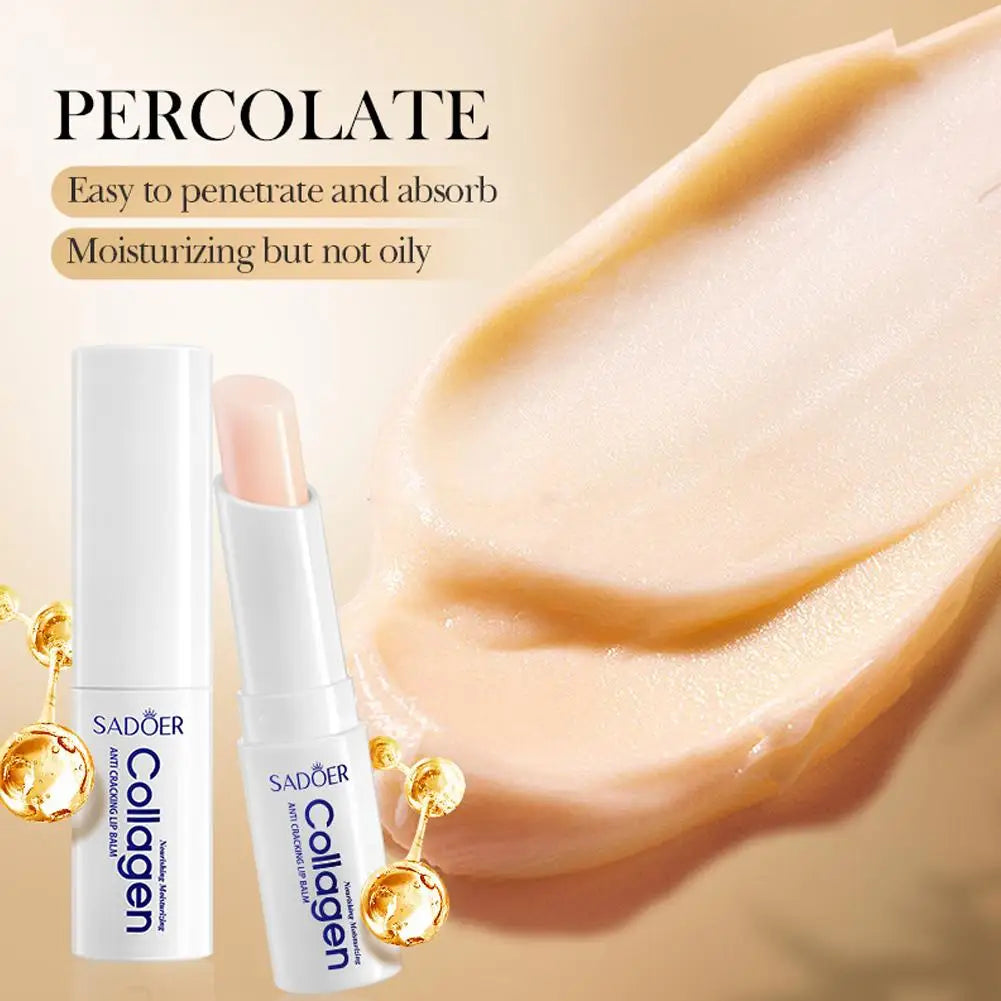 1/3/5/10PCS Collagen Lip Balm Fall And Winter Anti-Cracking Moisturizing Lip Balm Improve Hydration Plumping Antiaging