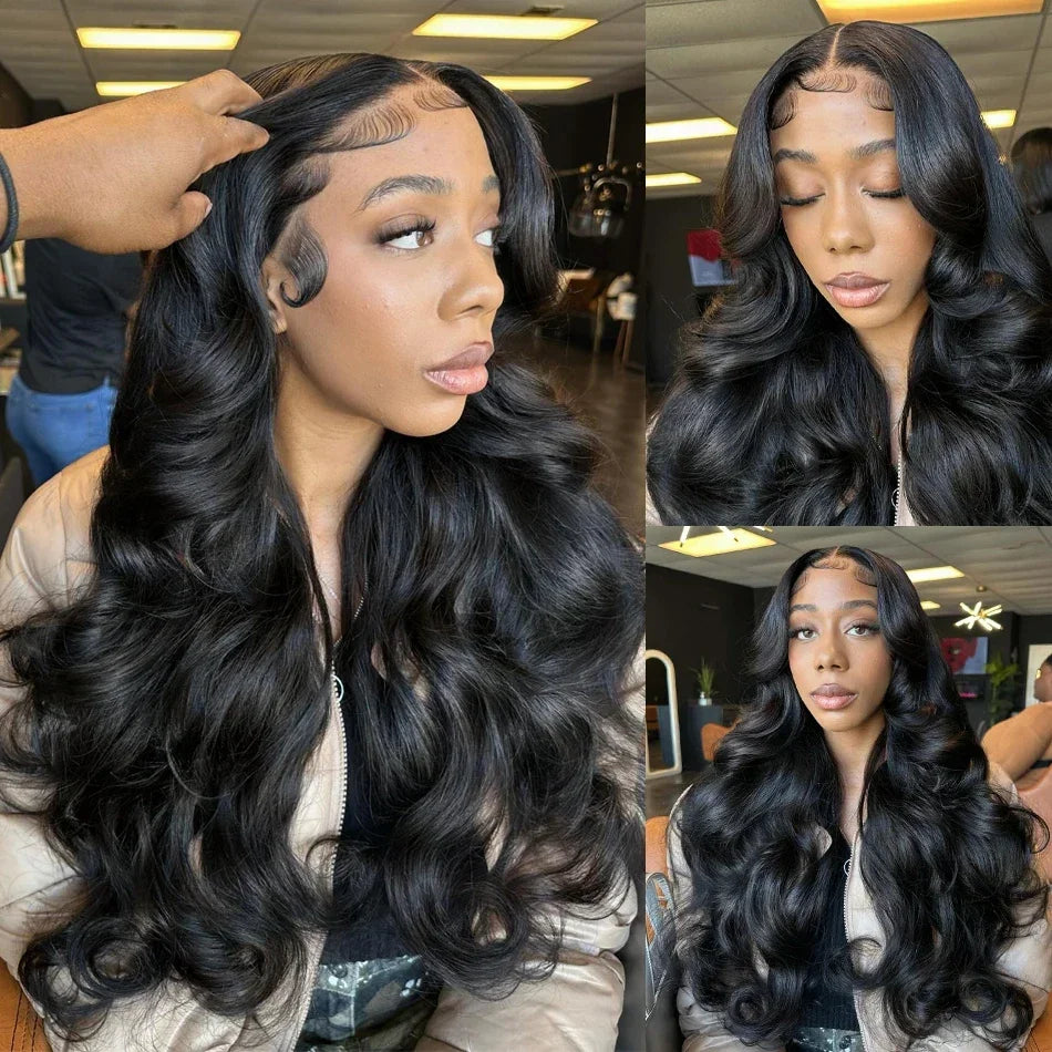 30 38Inch Hd Transparent Lace Frontal Wig 13x4 Body Wave Human Hair Wigs For Black Women Glueless Wigs Loose Deep Wavy Hair