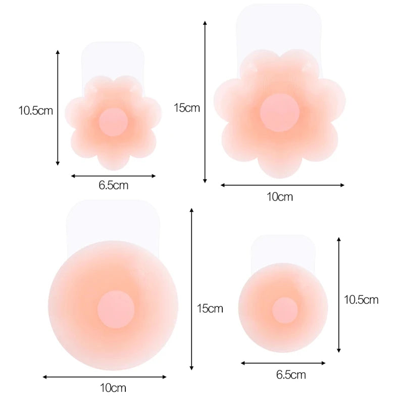 Wholesale Women Lift Up Invisible Reusable Self Adhesive Silicone Breast Lift Tape Nipple Cover Chest Paste Party Dress Bras