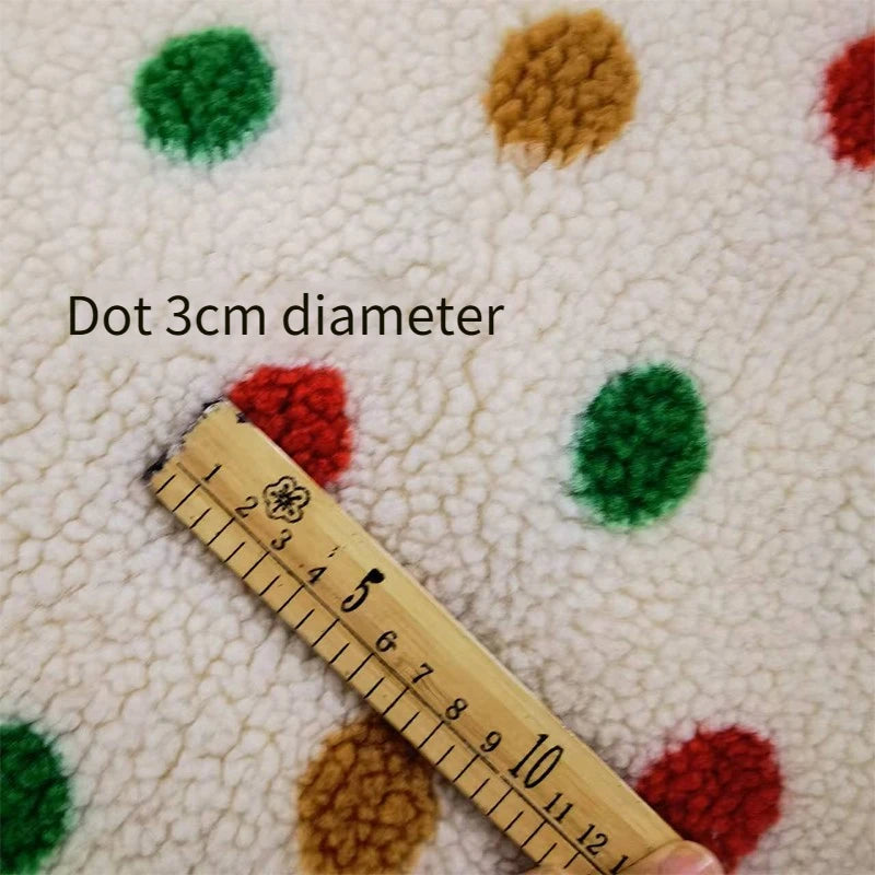 Thickened Short Hair Plush Fabric By The Meter for Needlework Autumn Coat Hoodies Dolls Diy Sewing Cloth Warm Soft Bear Plaid