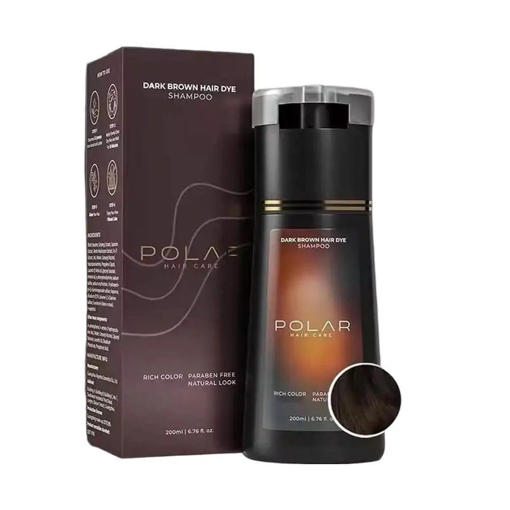 200ml 4 Colors Hair Dye Shampoo For Gray Hair For Women Men ﻿Premium Natural Hair Dye Kit Semi Permanent Hair Dye Shampoo Black