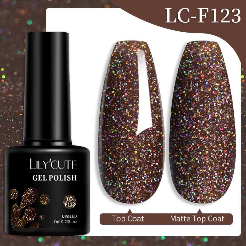 LILYCUTE 7ml Top Coat Function Gel Nail Polish Semi-permanent Soak off Reinforcement Base Gel For Nails Tools Gel Varnish