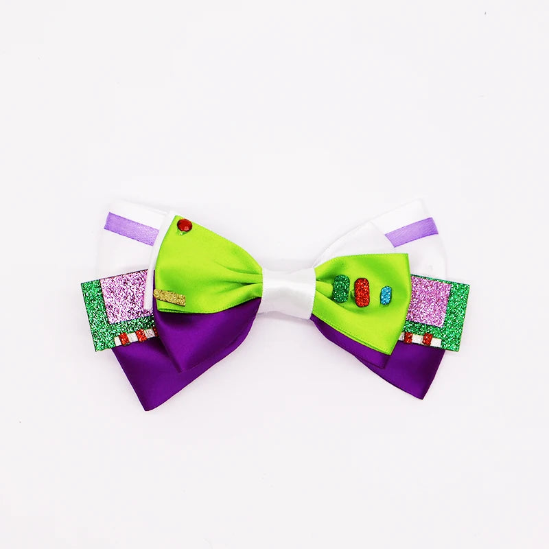 Cartoon Girl Bow Tie Hairpin Fun Pattern TOY Story for Women Girls Festivals Daily Wear Cute Children's Hair Accessories