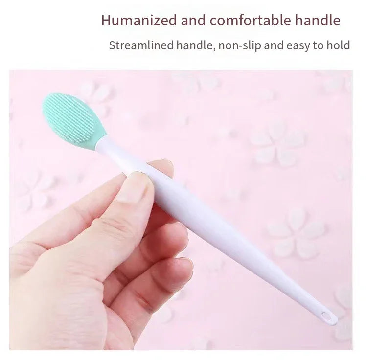 1-5pcs Skin Care Lip Exfoliating Facial Cleansing Face Scrub Nose Brush Blackhead Remove Silicone Double-Sided Skin Care Tool