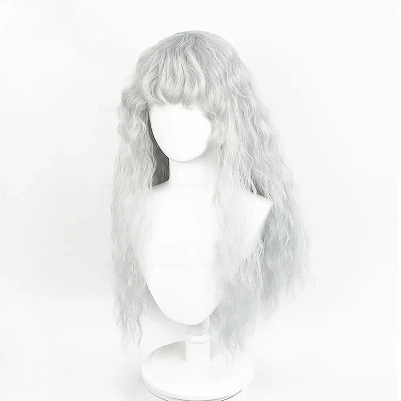 Griffith Cosplay Wig Light Grey Curly Wavy  Long Heat Resistant Synthetic Hair Wigs