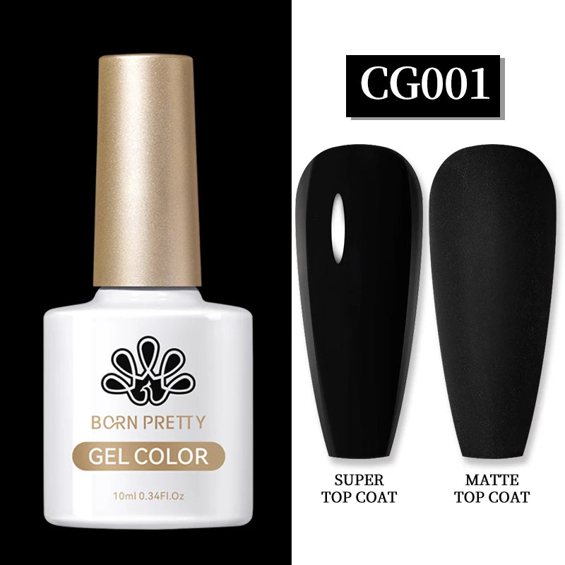 BORN PRETTY 10ml Gel Nail Polish Gel 130 Colors Semi Permanent Solid Nail Gel Varnish Soak Off UV Gel for Base Top Coat