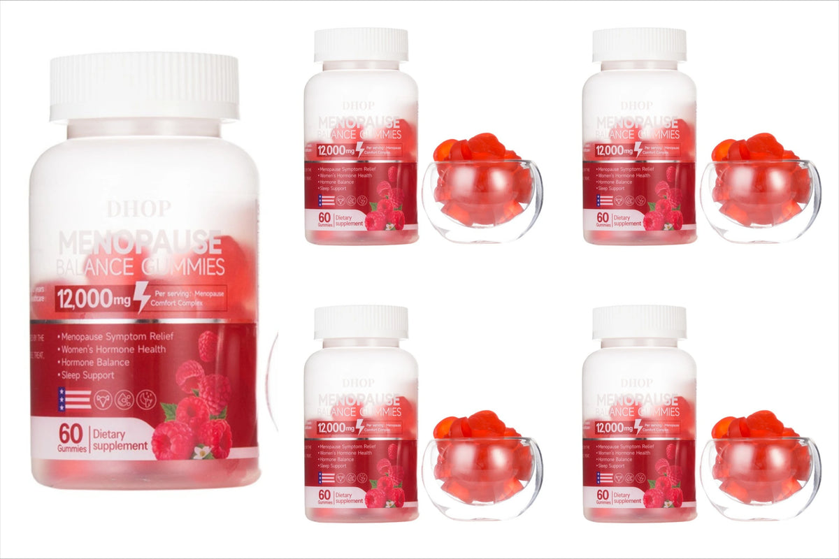Menopausal Gummies 60pcs Women's Soy Isoflavones Probiotics Vitamin Promotes Relaxation Restful Sleep Hormonal Fluctuations