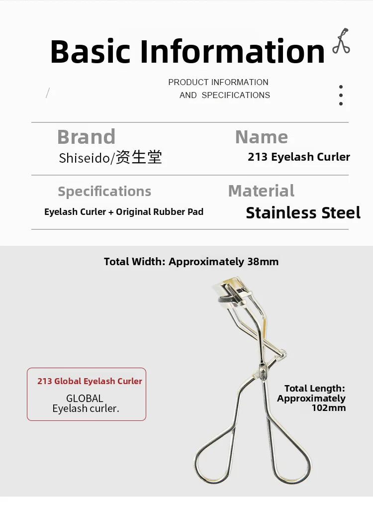 Portable Beginners Eyelash Curler Professional Makeup Artist Version 213 Shiseido Body Edition Long Lasting Curling Fixation