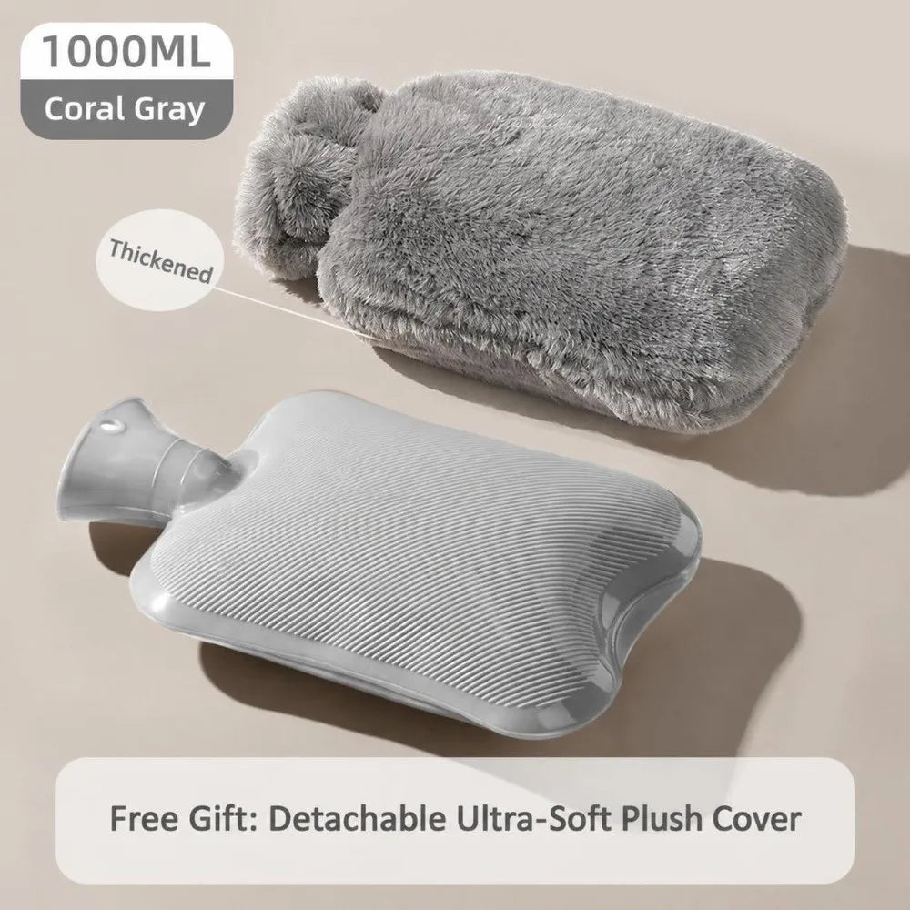 1000ml/2000ml Hot Water Bottle Explosion-Proof Warm Water Bag Leak-proof Hot Water Bag Winter