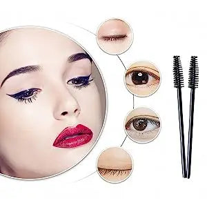 100 Pcs Disposable Eyelash Mascara Brushes for Eye Lashes Extension Eyebrow and Makeup of Makeup Tools
