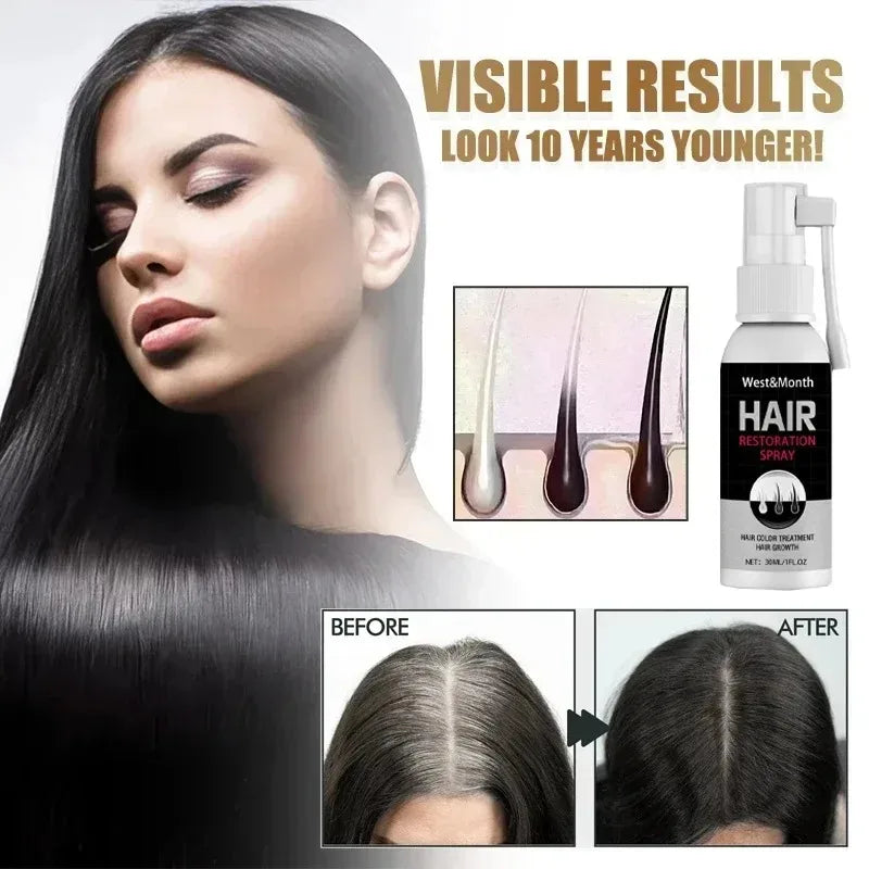 White To Black Gray White Hair Serum Natural Color Repair Nourishessence Anti-gray Care For Men Women *5&JI^
