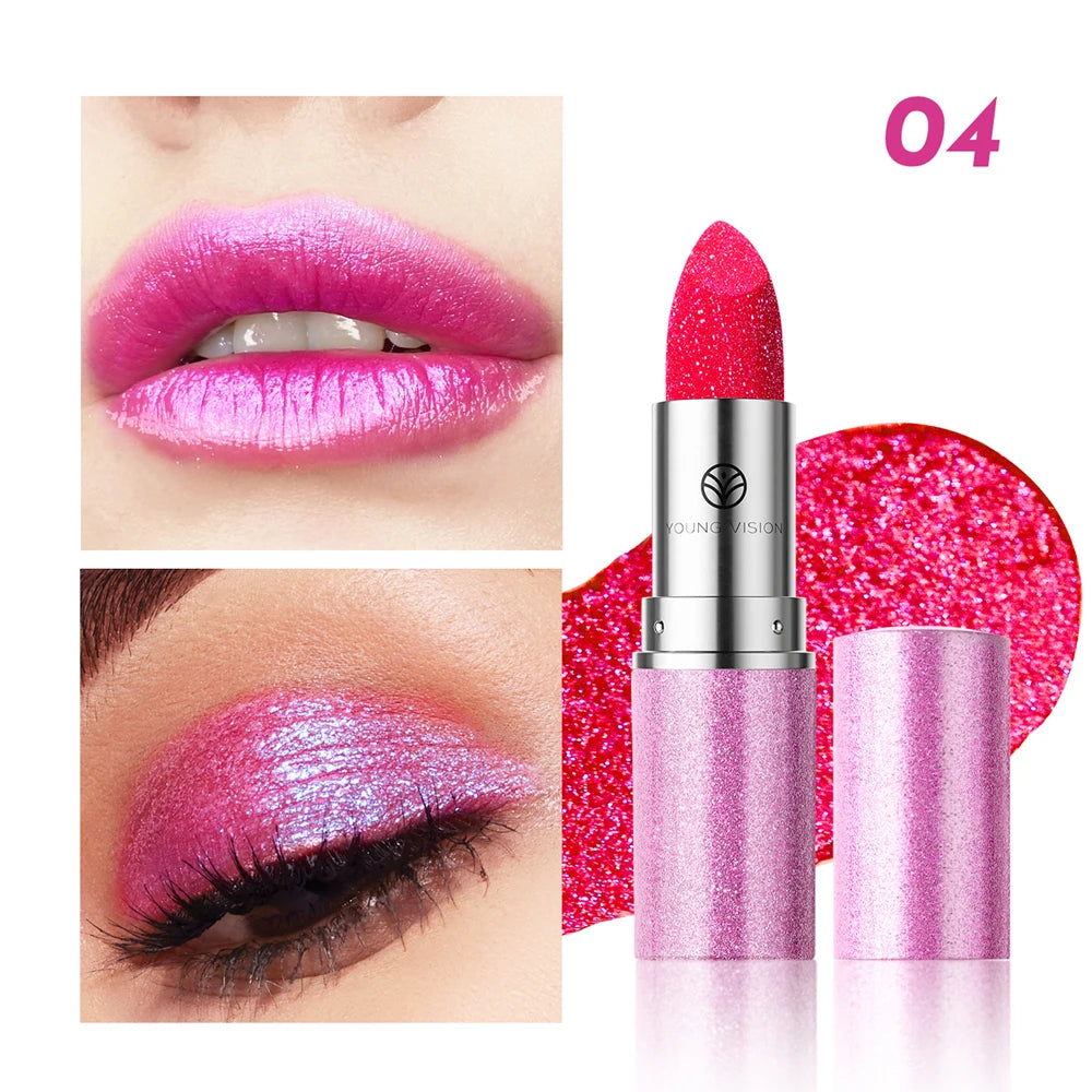 Multi-Color Non-stick Cup Matte Lipstick Flash Lasting Easy Color Diamond Lipstick Dark Halloween Look