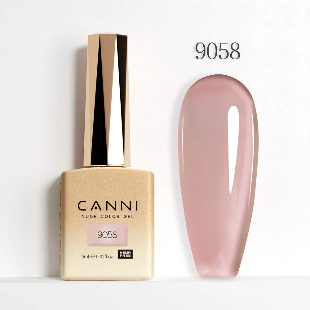 CANNI Hema Free Nail Gel Polish Christmas Red Color Collection Semi Permanent Nail Dehydrator Primer 9ml French Gorgeous Color