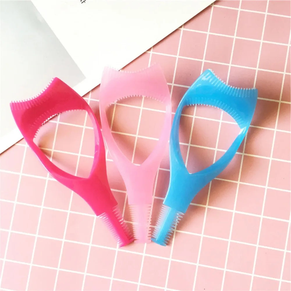 Eyeliner Assistant 3-In-1 Eyelash Comb Template Protect Eyes Crystal Mascara Shield Cosmetic Guide 3 In1 Eyelashes Tools