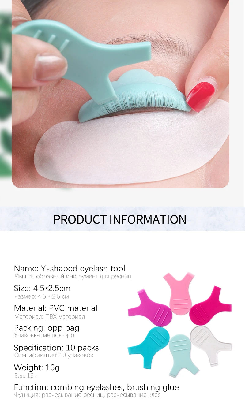 10/20 Pcs Reuseable Plastic Eyelash Brush Cleaning Y Shape Grafted lashes Mascara Brushes Eyelash Extension women Makeup Tools