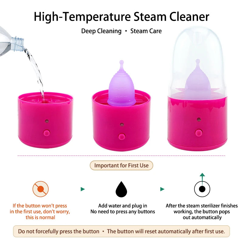 Menstrual Disc Menstrual Cup Set With Electric Sterilizer Storage Case Medical Silicone Period Female Health Care Products