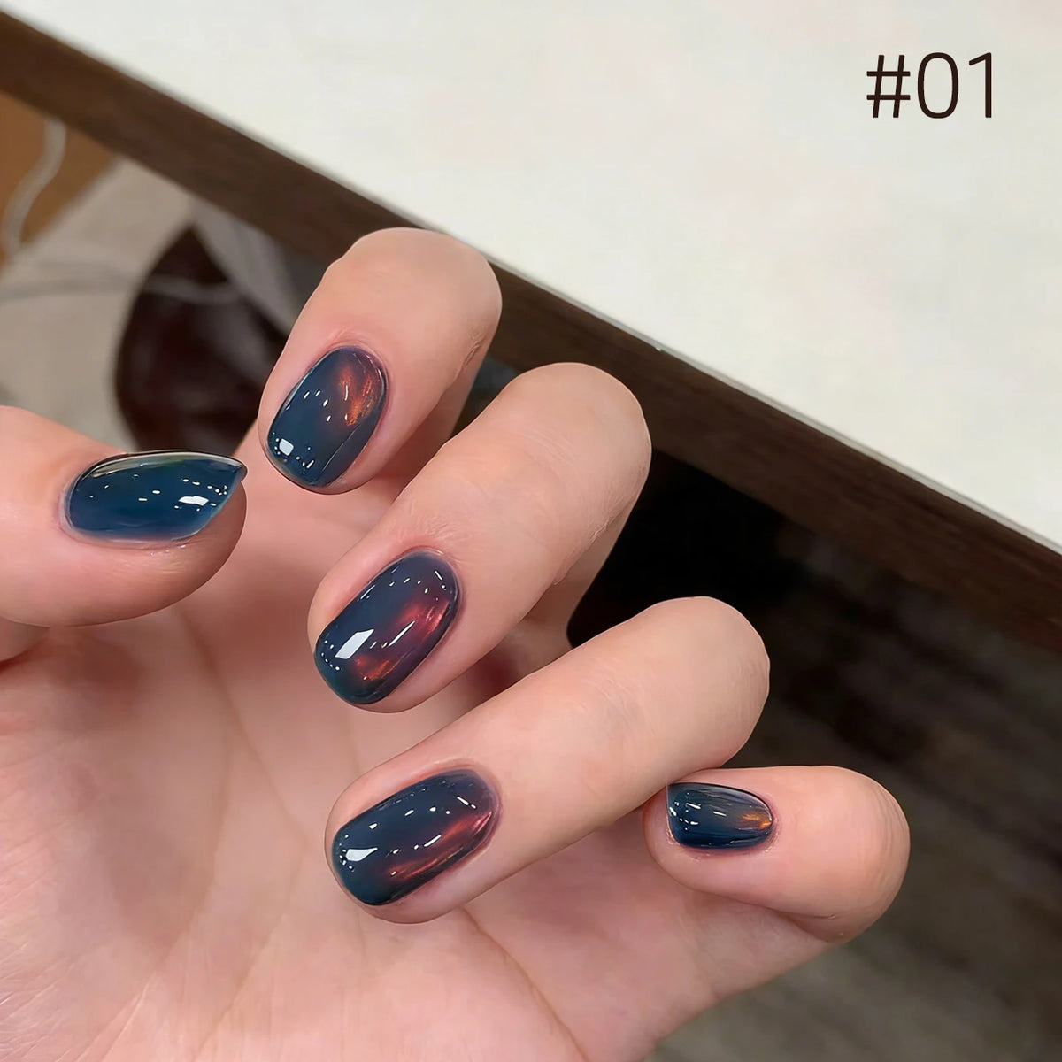 10ML 1-10pcs Christmas Red Nails Gold Black Nails Fiery 10-Color Glass Bead Cat Eye Gel Nail Polish Fine Powder Super Shimmering