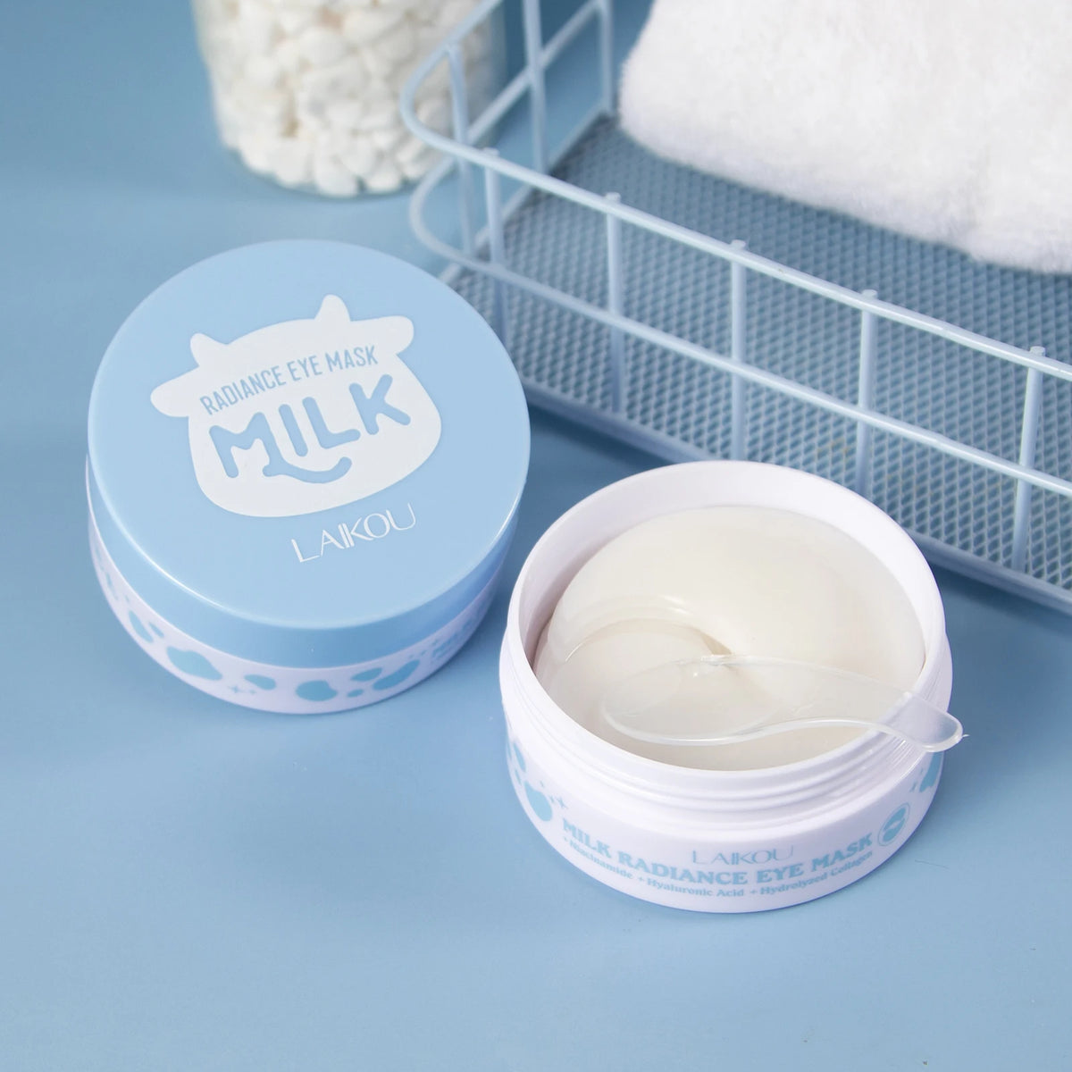 LAIKOU Milk Radiance Eye Mask 50 Pieces 70g Firming Nourishing Hydrating Collagen Under Eye Patches
