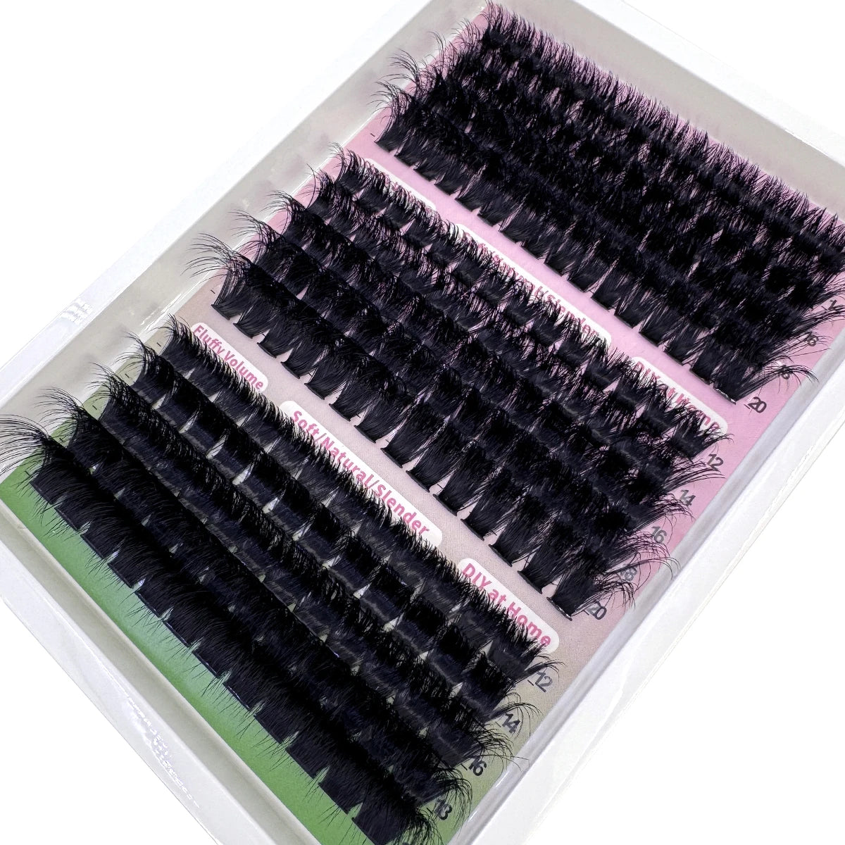 New 15Rows Fluffy Cluster Lashes 60D-160D Natural Thick Eyelash Clusters D/CC/DD Individual Lashes DIY Eyelashes Extension