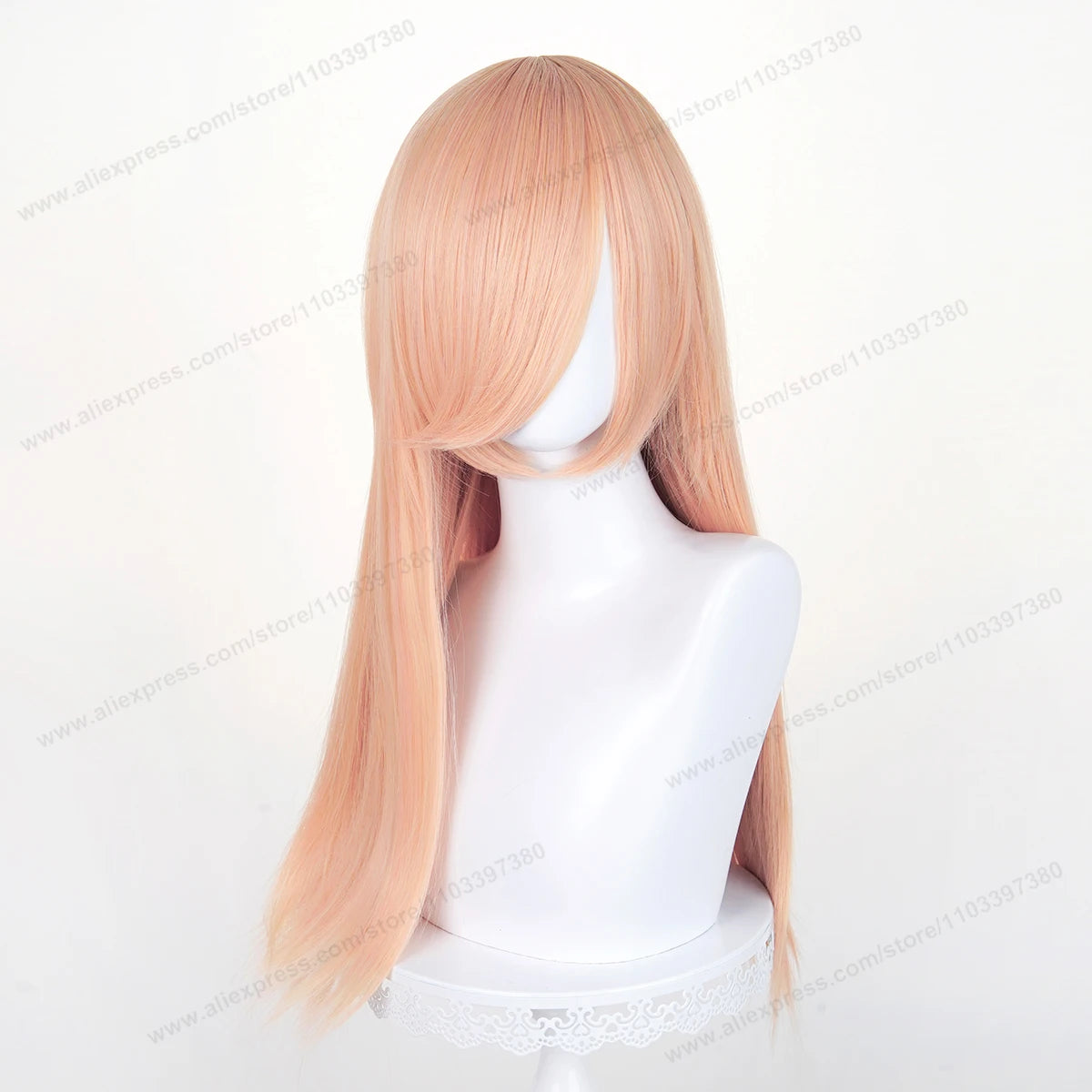 60cm Long Straight Cosplay Synthetic Wig With Bangs Golden Yellow Green Blonde Purple Heat Resistant Hair Anime Wigs + Wig Cap