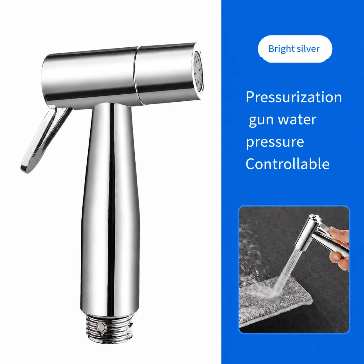 Portable Handheld Bidet Sprayer Nozzle with Pressurized Cleaning for Feminine Hygiene Toilet Washing Bathroom Accessory