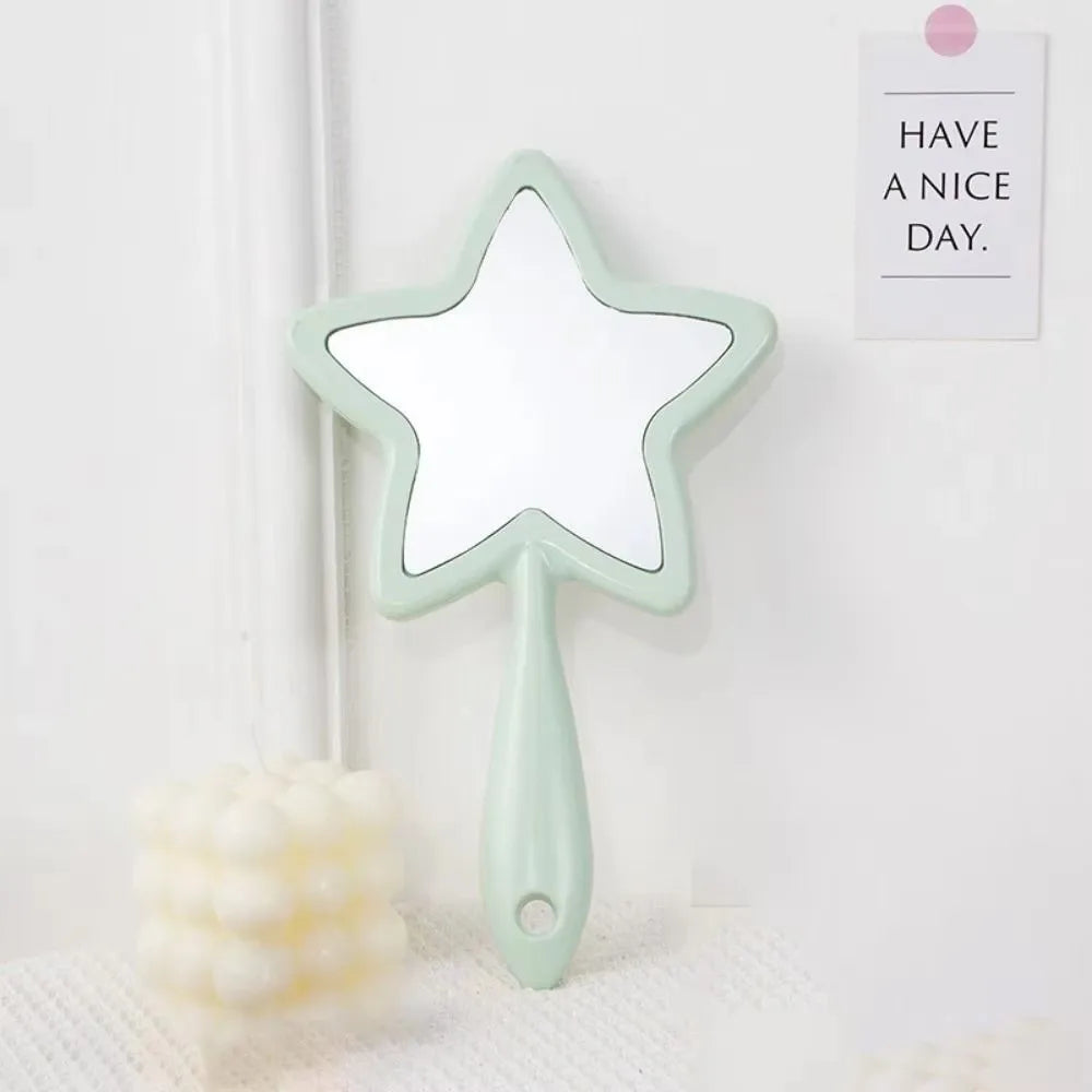 New Single-sided Handheld Mirror High-definition Portable Make-up Mirror Hanging Hole Wall Mountable Dental Mirrors Gift