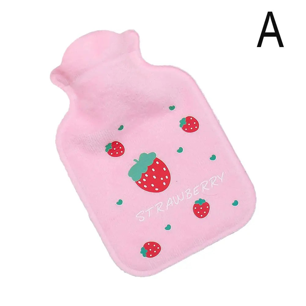 Strawberries Hand Warmer Hot Water Bag Heat Warm Plush Hot Warm Filling Coldproof Water Soft Bottle Water Pad Keeping Heati G0D3