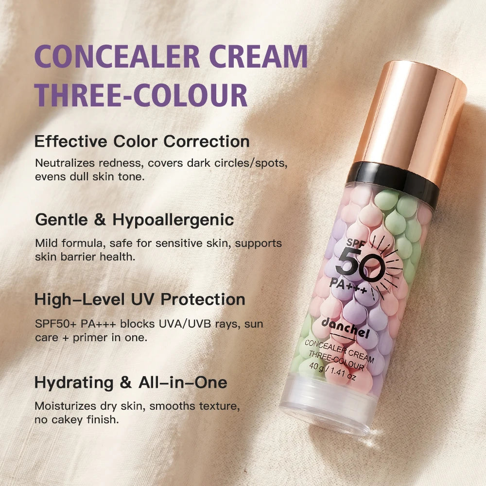 6Pcs Blur Primer 3‑Color Concealer Cream 4‑Shade Blush Palette Beauty Sponge Xmas Drawstring Bag Face Makeup Christmas Gift