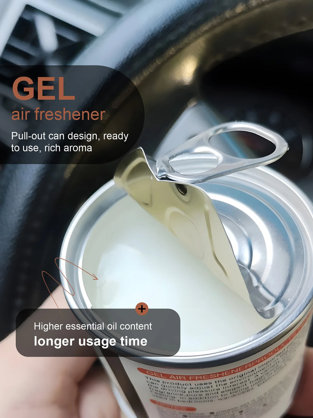 Dual-Purpose Air Freshening Gel for Cars and Homes, 120g with Fruity and Floral Fragrance, Providing Long-Lasting Scent.