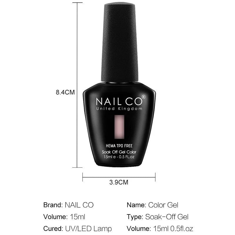 NAILCO 15ml TPO-Free Nail Gel Polish Vernis Semi Permanent Nails Art Manicure Design Hybrid Remover Gel Top Coat Ongle Gel UV