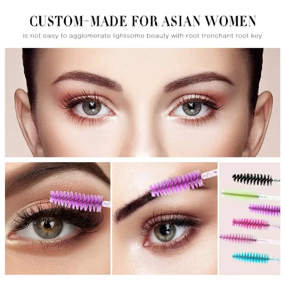 Eyelash Brush Mascara Wands Spoolies Eyebrow Lash Cleaning Brushes Applicator Makeup Tools 50/1000/2000pcs