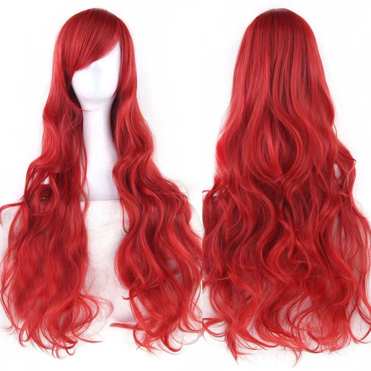 Soowee Curly Long Synthetic Hair Green Wig Hairpiece Pink Black Party Hair Cosplay Wigs for Women
