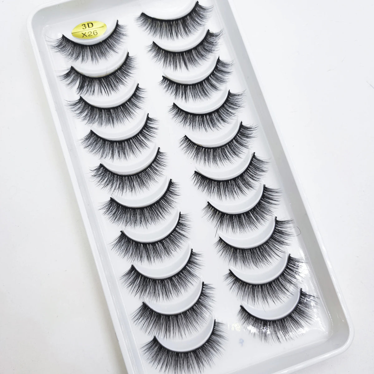 20 Style 10 Pairs Natural 3d Mink Lashes Soft False Eyelashes Cross Messy Dense Eye Lashes Extension Makeup Faux Cils Maquillaje