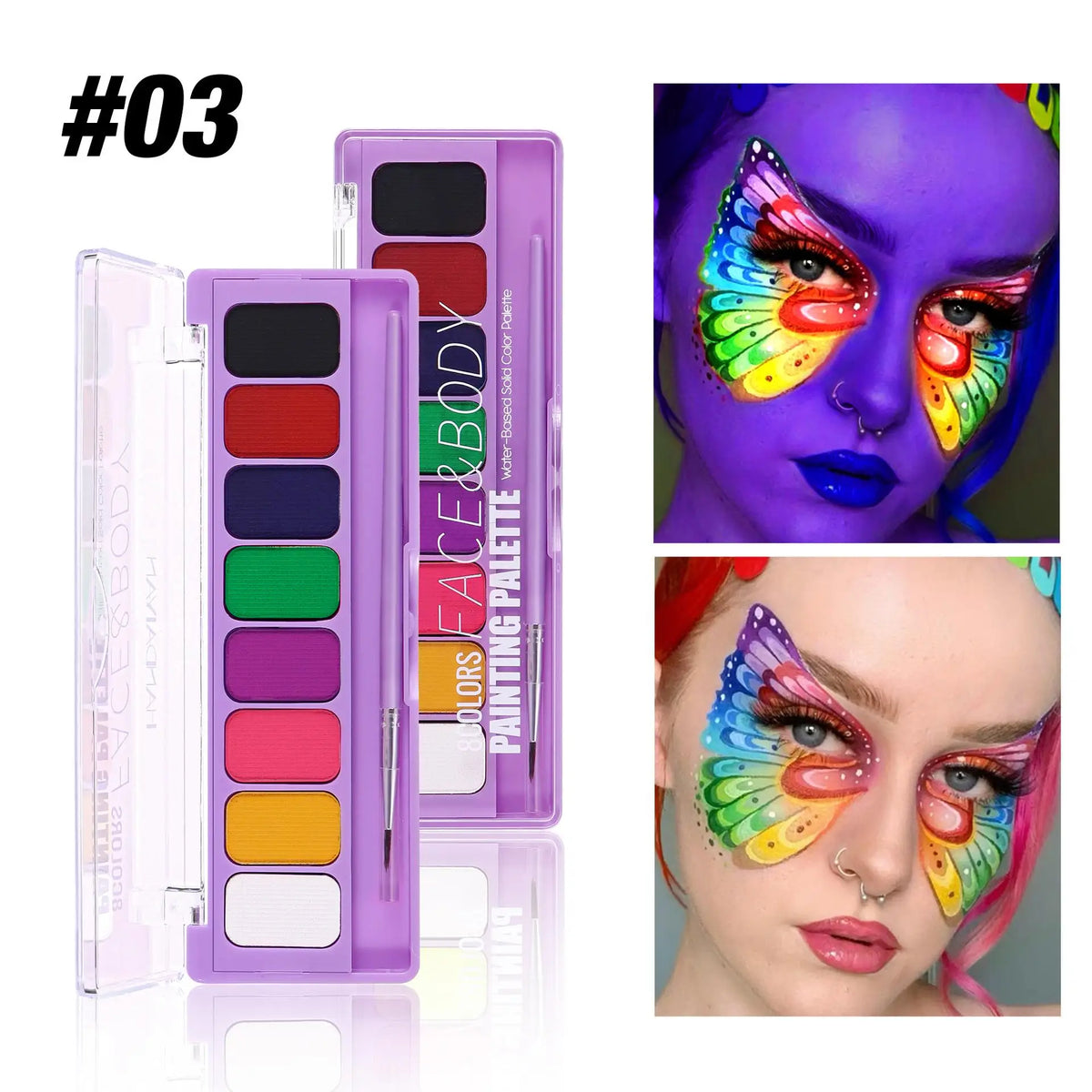 8 Colors Glow Fluorescent Neon Oil Face Body Art Paint UV Glow Oil Painting Halloween Party Fancy Dress Beauty Makeup Cosmetics
