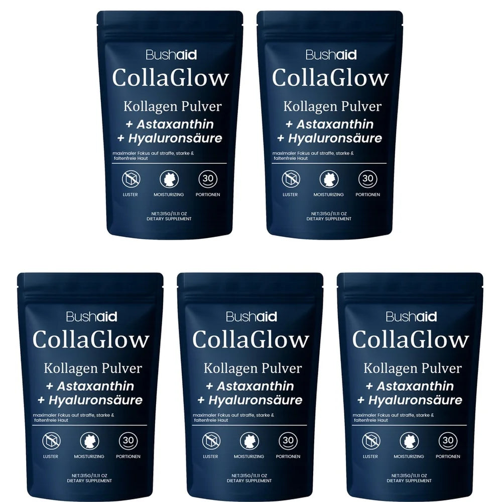 Collagen Powder Supplement with Hyaluronic Acid Astaxanthin Biotin CoQ10 for Skin Hydration Hair Nail Joint Support, 30 Servings