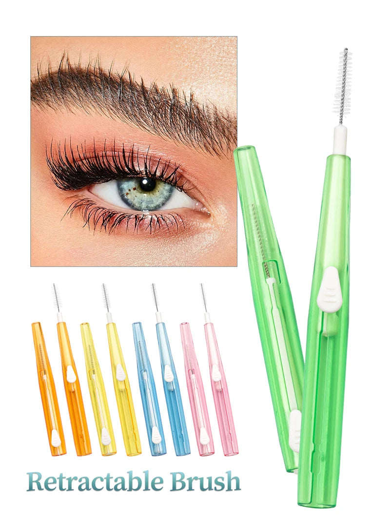 50/10pcs Mini Eyebrow Brush Brow Perm Brush Disposable Lashes Extension Lifting Bendable Mini Eyelash Brush Applicators Tool