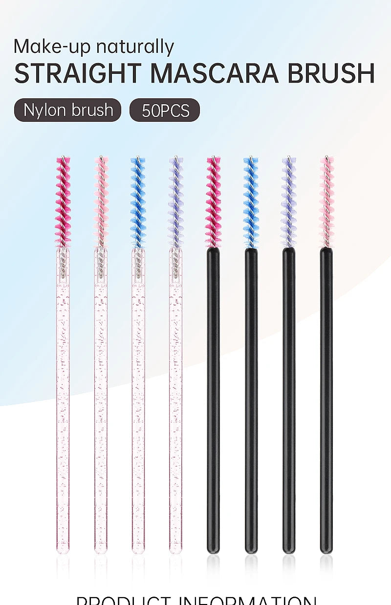 200/500 Pcs Eyelash Brushes Disposable Crystal Fine Head Eyebrow Brush  Mascara Wand Applicator Lashes Extension Makeup Tools