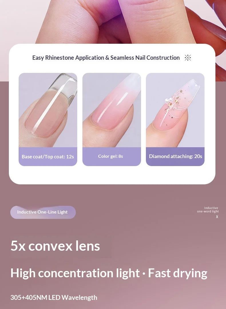 Cordless Handheld UV LED Nail Lamp withMagneticStand Smart Sensor Mini Gel Curing Pen Manicure Flashlight Drying Desk nail Dryer