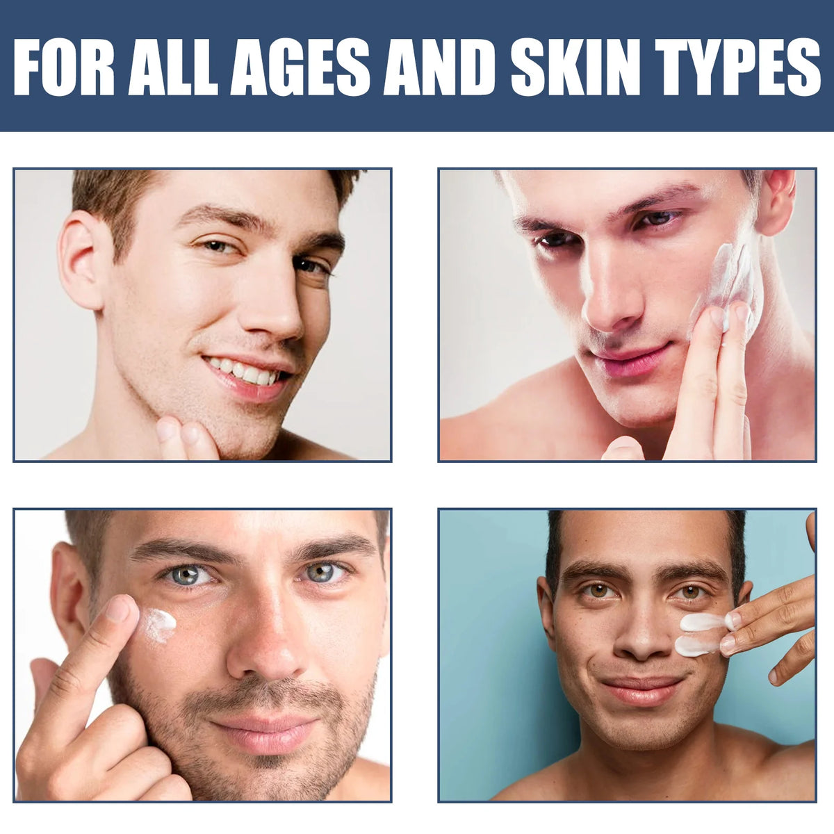 6 IN1 Men's Face Moisturizer Cream Hydrating Skin Lighten Dark Circles Anti-Puffiness Fade Fine Lines Brightening Facial Cream